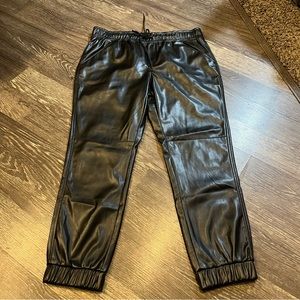 Steve Madden/BB Dakota Faux Leather Joggers